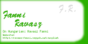 fanni ravasz business card